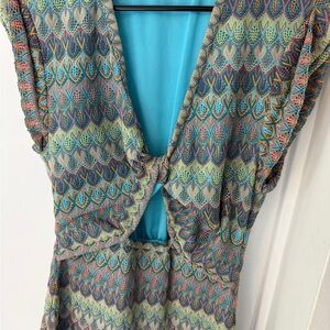 Derek Lam Multicolor Patterned Midi Dress